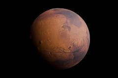 Close,Up,Realistic,Mars,Planet,With,Detailed,Surface,And,Craters,