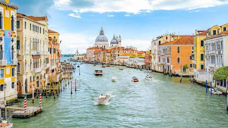 Grand,Canal,At,Day,In,Venice,City,In,Italy.,Grand