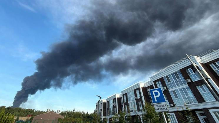 Aftermath of Ukrainian drone attacks in Moscow region