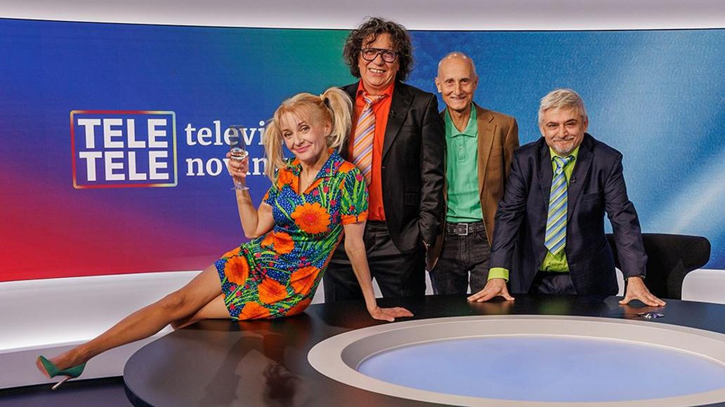 Tele Tele v podání Michala Suchánka, Richarda Genzera, Veroniky Žilkové a Josefa Cardy. Michal Suchánek