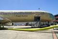 FILE PHOTO: An Airbus A350-1000ULR test aircraft being developed for Qantas' "Project Sunrise" ultra-long-haul flights, stands in Toulouse
