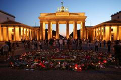 Makeshift memorial after a deadly attack near Berlin's annual Christopher Street Day Pride parade, in Berlin