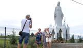Europe's largest statue of the Virgin Mary ahead of its official opening to the public in the village of Konotopie near Torun