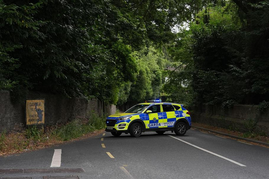 RETRANSMITTING ADDING CAPTION INFORMATION Garda at the scene where Oscar-winning Irish musician and activist Glen Hansard has died in a motorcycle crash on Lower Road, Strawberry Beds, Lucan. Picture date: Wednesday July 29, 2026.