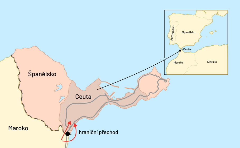 Ceuta je španělská enkláva na severním pobřeží Afriky. Spolu s Melillou představuje jedinou pozemní hranici Evropské unie s africkým kontinentem.