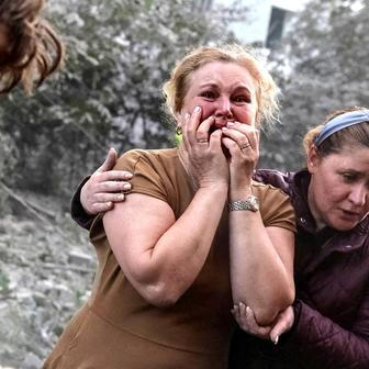 Russian missile strike in Lviv