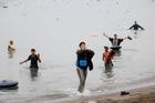Migrants cross into the Spanish enclave of Ceuta