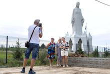 Europe's largest statue of the Virgin Mary ahead of its official opening to the public in the village of Konotopie near Torun