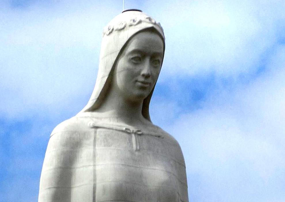 Europe's largest statue of the Virgin Mary ahead of its official opening to the public in the village of Konotopie near Torun