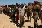 Mass crossings of migrants on foot and by sea from Morocco into Spanish territory, in Ceuta