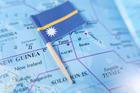 Nauru,Flag,On,Map,Highlighting,Yaren,,The,Administrative,Center,Of