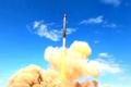 A test launch of the Sarmat intercontinental ballistic missile