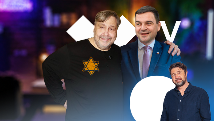 Politik Petr Macinka a moderátor Luboš Xaver Veselý jsou nejen přáteli, ale v tomto případě i důležitými aktéry TEČKY Radka Bartoníčka, který týden co týden bilancuje dění nejen v české politice.   Koláž: Luboš Xaver Veselý a Petr Macinka 