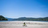 Dried-up Danube riverbed