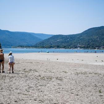 Dried-up Danube riverbed