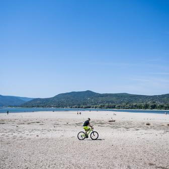 Dried-up Danube riverbed