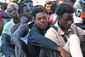 Mass crossings of migrants on foot and by sea from Morocco into Spanish territory, in Ceuta