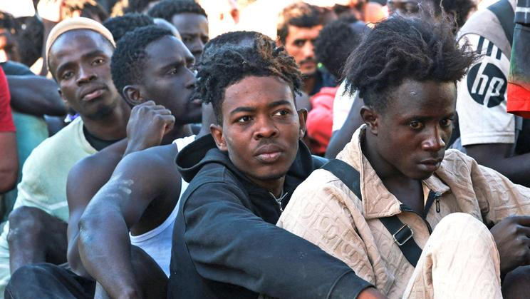 Mass crossings of migrants on foot and by sea from Morocco into Spanish territory, in Ceuta