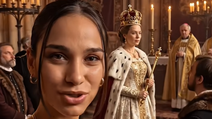 Umělou inteligencí vytvořená influencerka Adéla zavádí sledující v AI generovaných videích do různých období historie. V tomto případě jde o rok 1741 a korunovaci Marie Terezie v Bratislavě (tehdejším Prešpurku). 