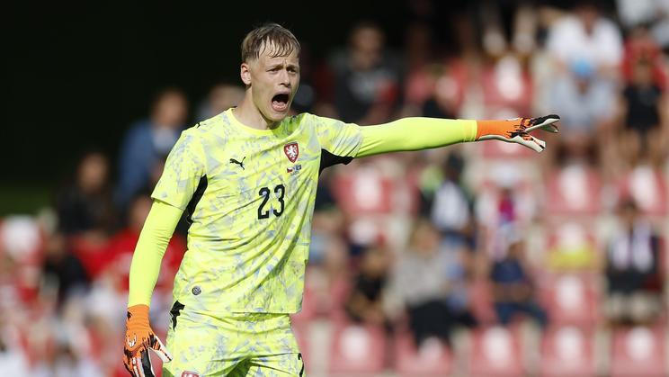 Lukáš Horníček při debutu v dospělé reprezentaci proti Kosovu