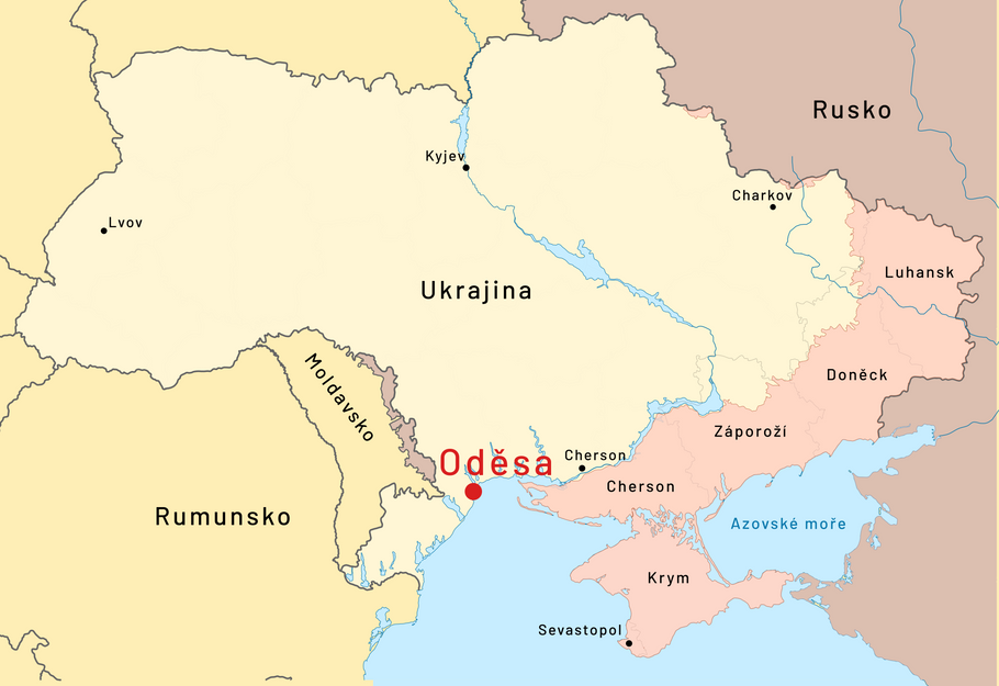 Oděsa je přístavní město na břehu Černého moře. V minulosti byla ekonomickým, obchodním a kulturním centrem ruského impéria a před říjnovou revolucí v roce 1917 byla třetím největším městem celého Ruska. Před válkou v ní žil milion obyvatel.