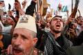 Houthi supporters hold anti-Saudi rally amid escalation with the kingdom