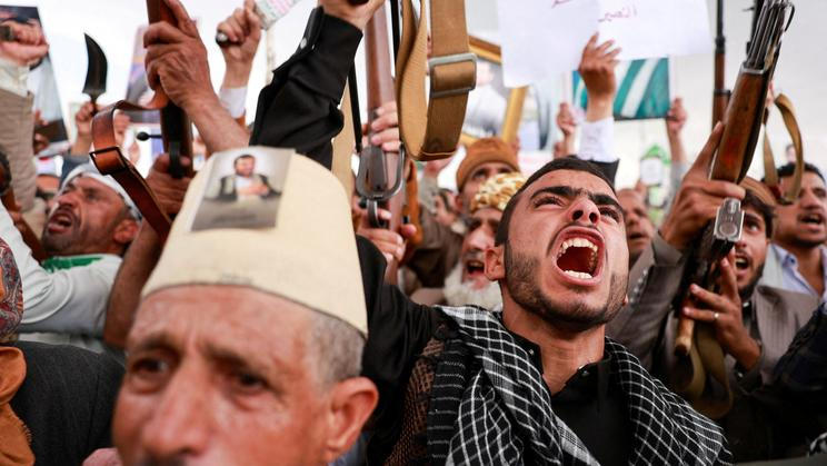 Houthi supporters hold anti-Saudi rally amid escalation with the kingdom