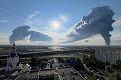 FILE PHOTO: Aftermath of Ukrainian drone attack in Saint Petersburg