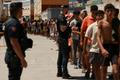 Mass crossings of migrants on foot and by sea from Morocco into Spanish territory, in Ceuta
