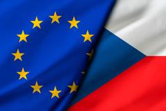 A,Diagonal,Split,Merges,The,Eu,Flag,And,Czech,Republic