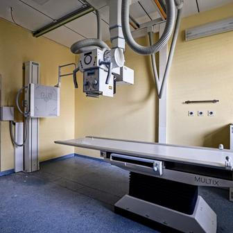 Prostory bývalé radiologie. Nemocnice disponovala vlastní zobrazovací technikou.