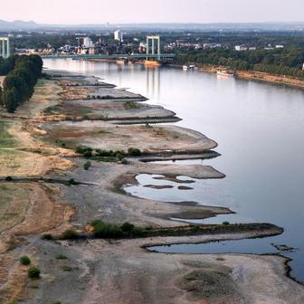 Water levels on the Rhine river in Germany have again fallen in a heatwave and dry weather and are approaching record lows