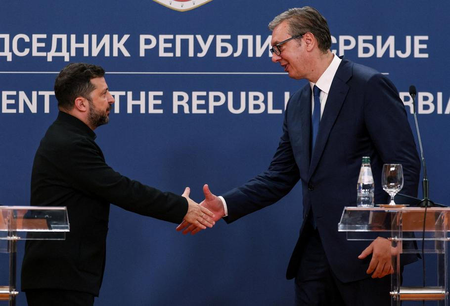 Ukrainian President Volodymyr Zelenskiy visits Serbia