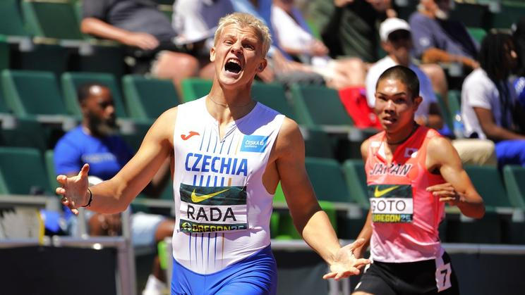 Zlatá radost Michala Rady na MS juniorů v Eugene