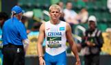 Michal Rada v závodě 400 metrů překážek na MS juniorů 2026 v Eugene