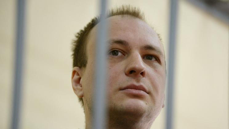 FILE PHOTO: Former U.S. Marine Robert Gilman attends a court hearing in Voronezh