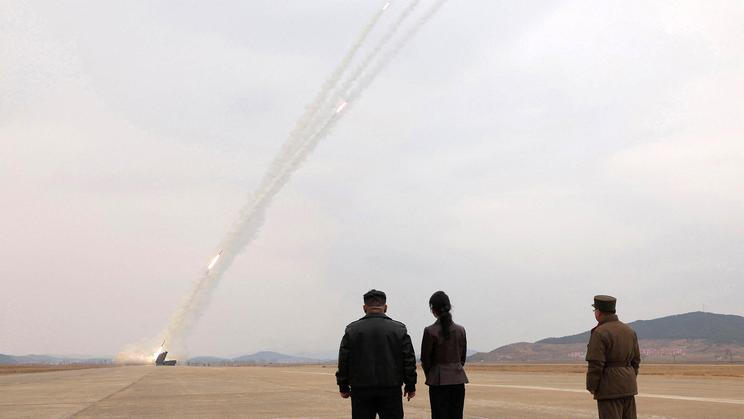 North Korean leader Kim oversees test-launch of multiple rocket launchers