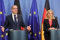 German Interior Minister Dobrindt and Chancellery head Warken give a statement in Berlin