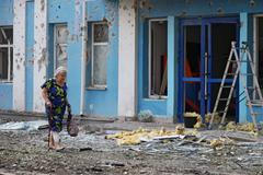 Aftermath of a Ukrainian drone attack in Belgorod