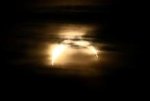 A partial solar eclipse is seen from Observatorielunden in central Stockholm