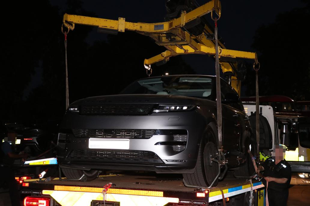 Zabavený Range Rover Sport.