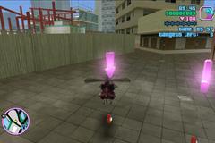 Snímek z mise „Demolition man“ ve hře GTA: Vice City z roku 2002.