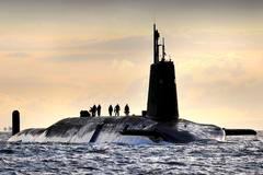 Nuclear Submarine HMS Vanguard Returns to HMNB Clyde, Scotland