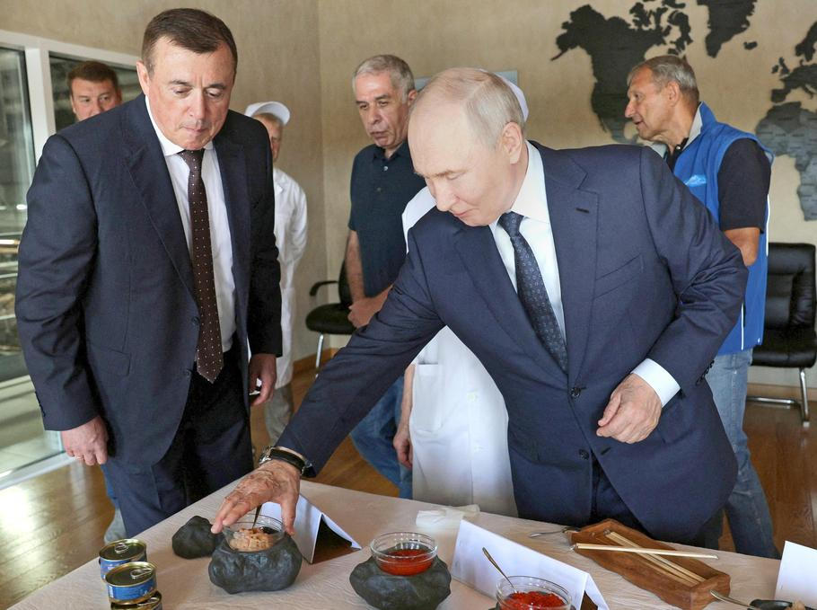 Russian President Vladimir Putin visits Iturup, an island in the disputed Kuril Islands chain
