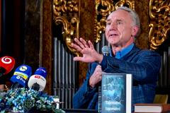 Praha 17.9.2025 Americký spisovatel Dan Brown, Tajemství všech tajemství