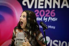 FILE PHOTO: DARA, the winner of the 2026 Eurovision Song Contest arrives in Sofia