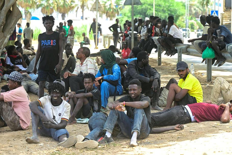 Mass crossings of migrants on foot and by sea from Morocco into Spanish territory, in Ceuta