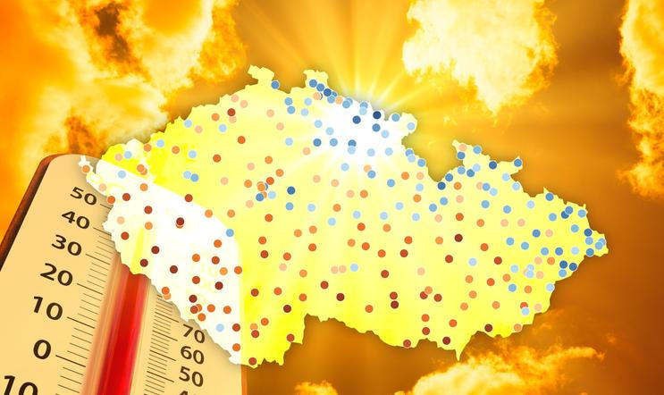 Oteplení Česka v létě 2026 oproti dlouhodobému normálu