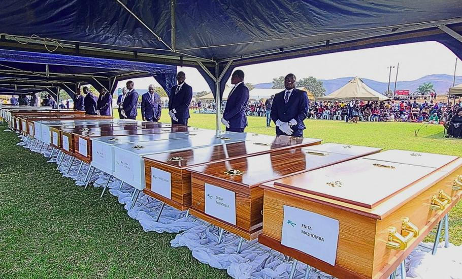 Memorial service for victims of lake kariba ferry disaster in Zimbabwe