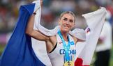 Tyčkařka Nicole Krutilová na juniorském MS v atletice 2026 v Eugene